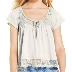 AMERICAN RAG Boho peasant top